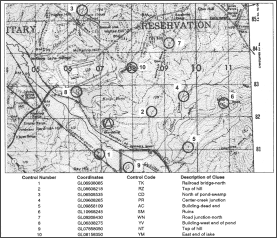 Figure F-3. A score orienteering map.